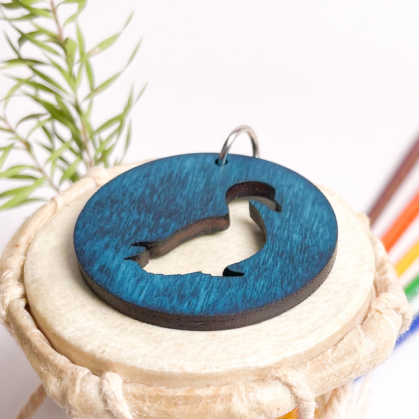Duck Eka Wooden Key Chain