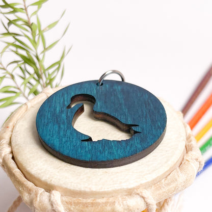 Duck Eka Wooden Key Chain