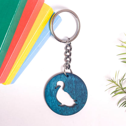 Duck Eka Wooden Key Chain
