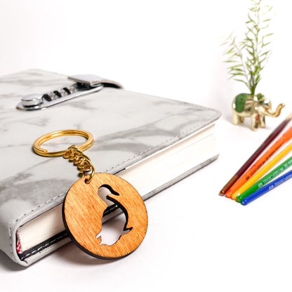 Duck Eka Wooden Key Chain