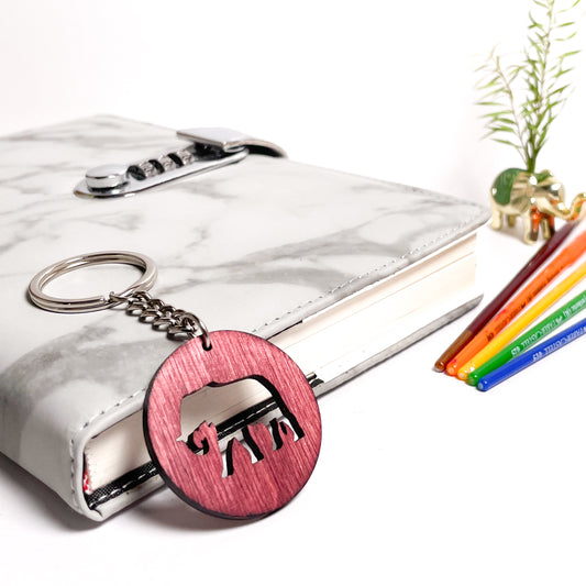 Elephant Eka Wooden Key Chain