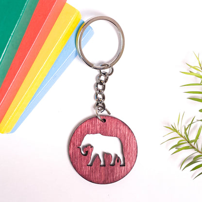 Elephant Eka Wooden Key Chain