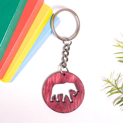 Elephant Eka Wooden Key Chain