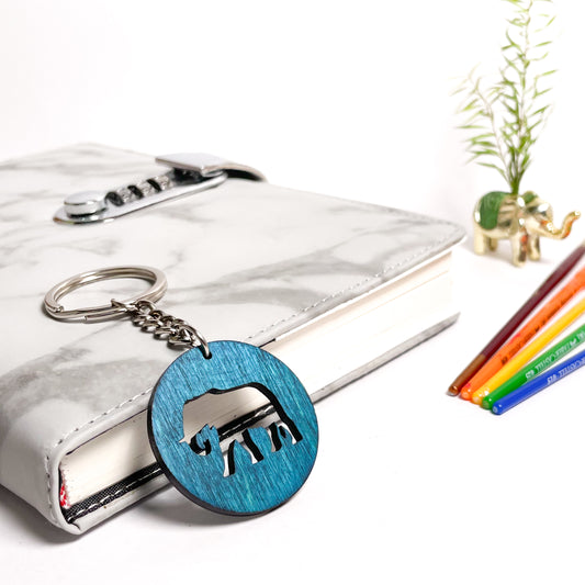 Elephant Eka Wooden Key Chain