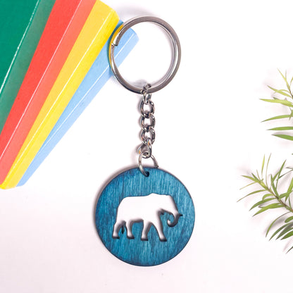 Elephant Eka Wooden Key Chain