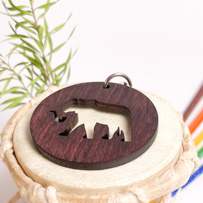 Elephant Eka Wooden Key Chain