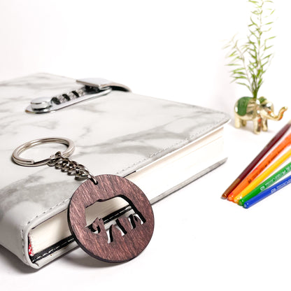 Elephant Eka Wooden Key Chain