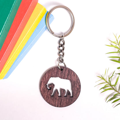 Elephant Eka Wooden Key Chain