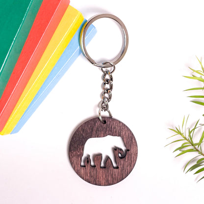 Elephant Eka Wooden Key Chain