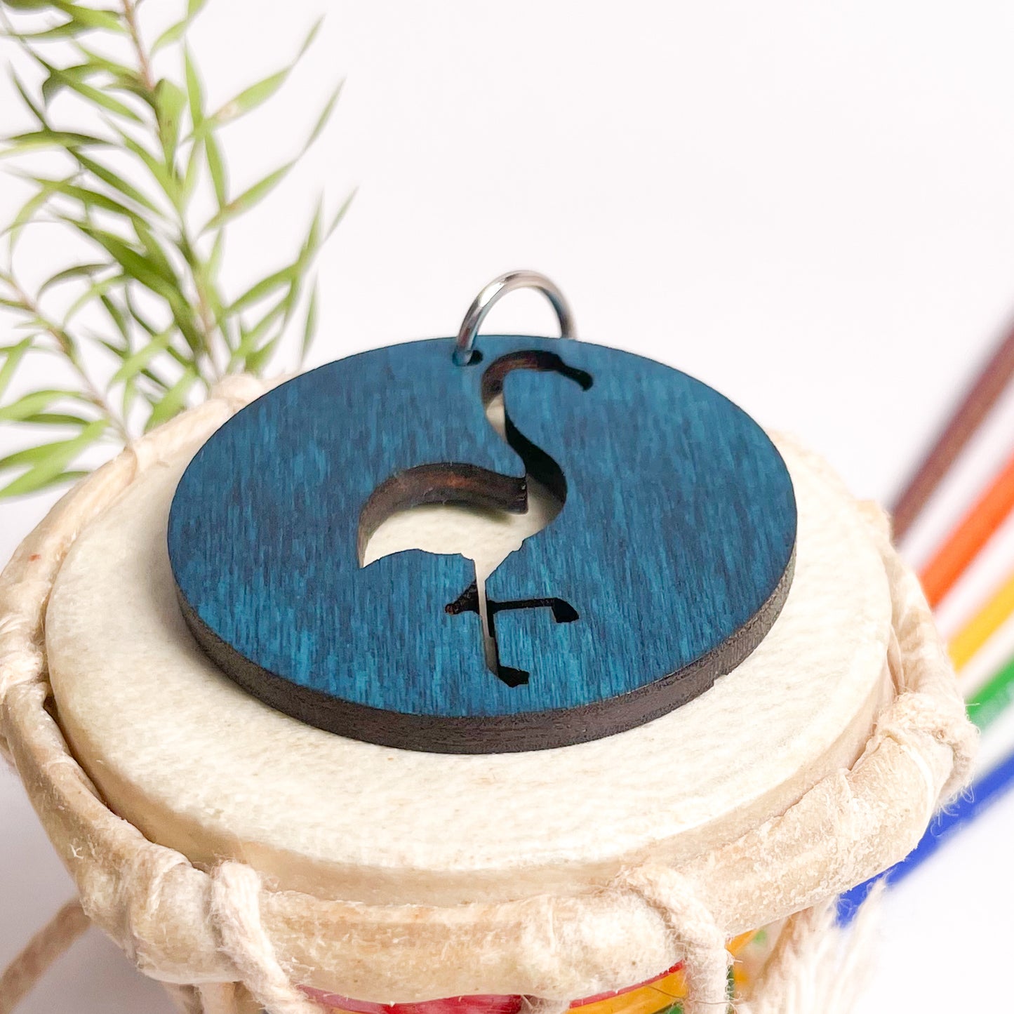 Flamingo Eka Wooden Key Chain