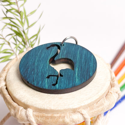 Flamingo Eka Wooden Key Chain