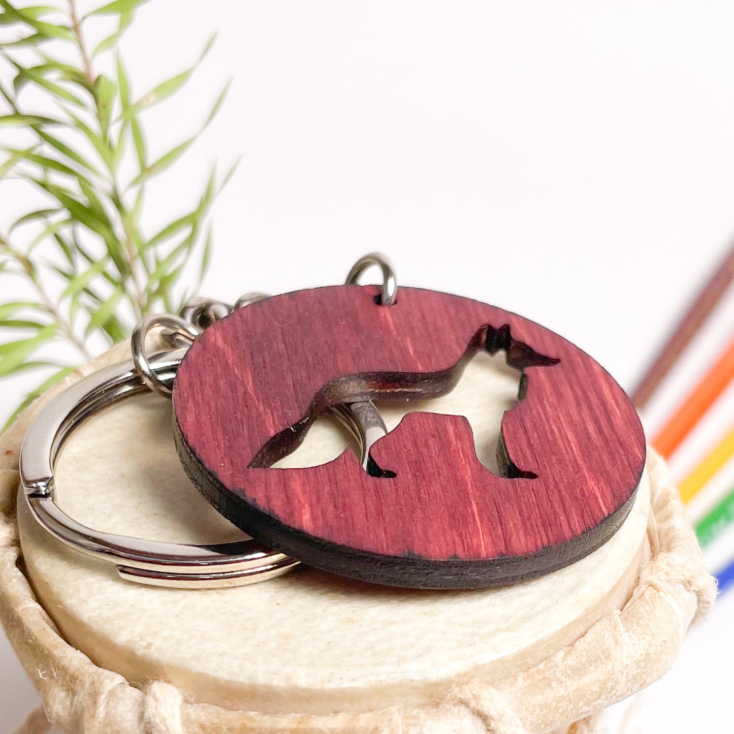 Fox Eka Wooden Key Chain