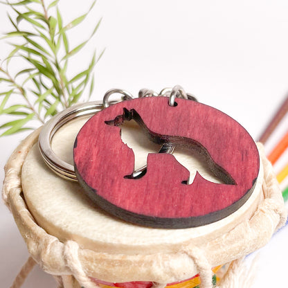 Fox Eka Wooden Key Chain