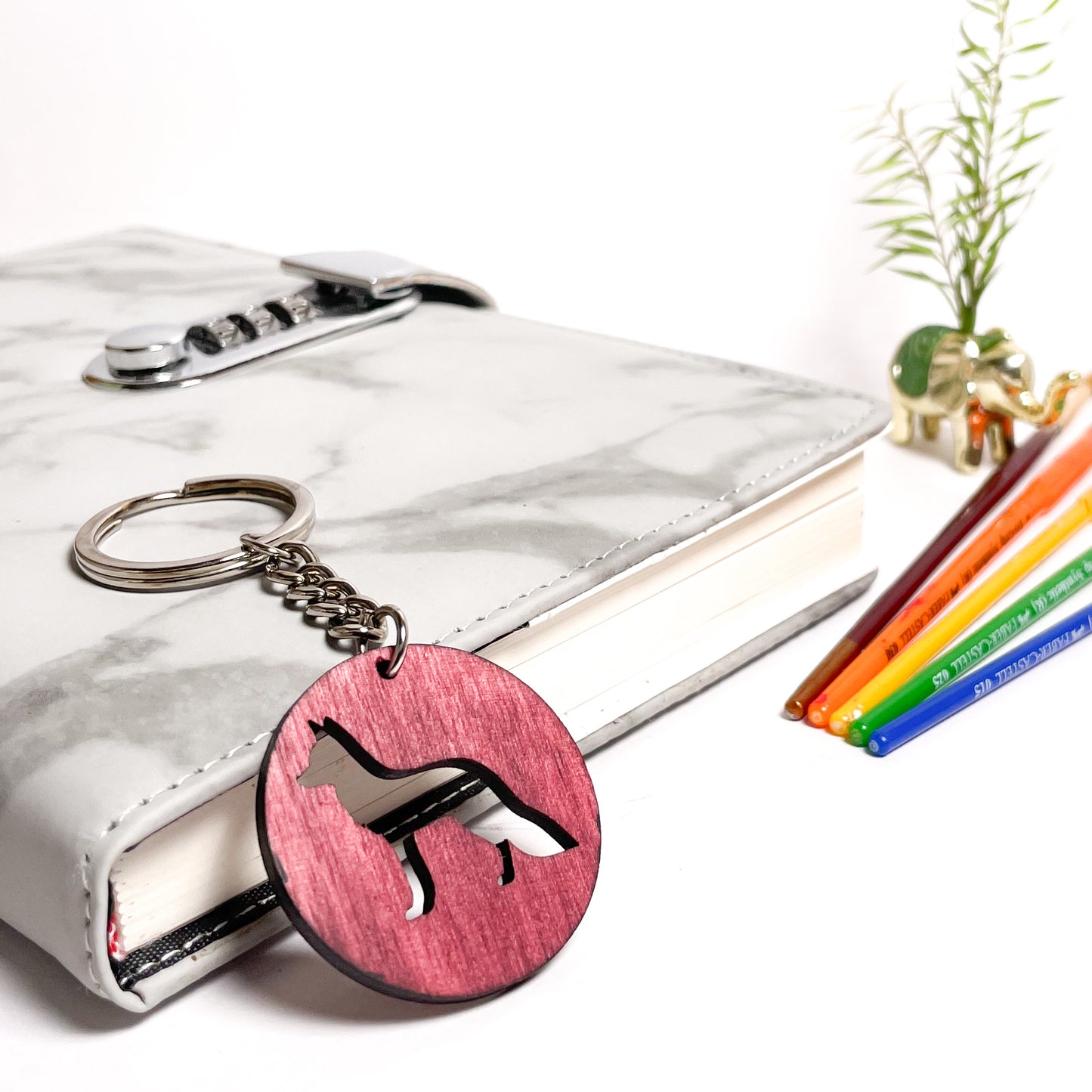 Fox Eka Wooden Key Chain