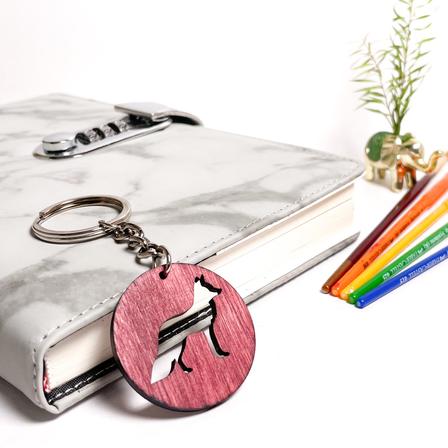 Fox Eka Wooden Key Chain