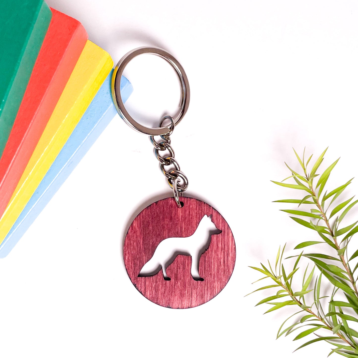 Fox Eka Wooden Key Chain