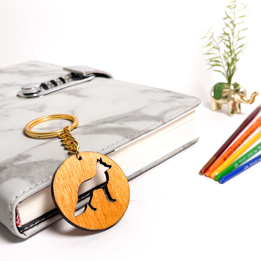 Fox Eka Wooden Key Chain