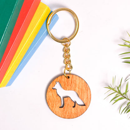 Fox Eka Wooden Key Chain