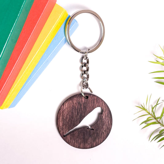 Spirit Animal Key Chain-Parrot Eka Wooden-Rose Wood
