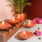 Hand-Painted Clay Diya-Ekam | Metallic Glow Collection | Set of 6