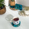 Seashell Serenity Coasters-Underwater Resin-Ocean Blue-Round