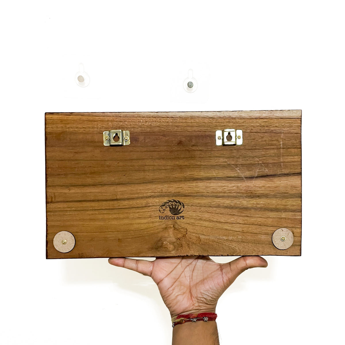 The Brassline | Personalized Teak Wood & Brass Name Plate for Home & Office Entrance