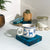 Seashell Serenity Coasters-Underwater Resin-Ocean Blue-Square