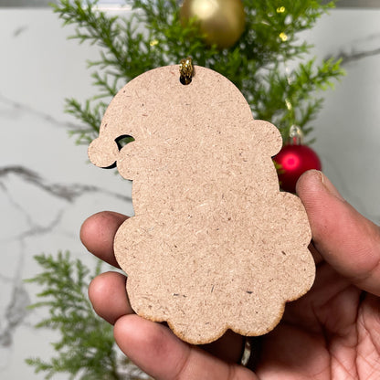 Christmas Ornament Santa Layered Single