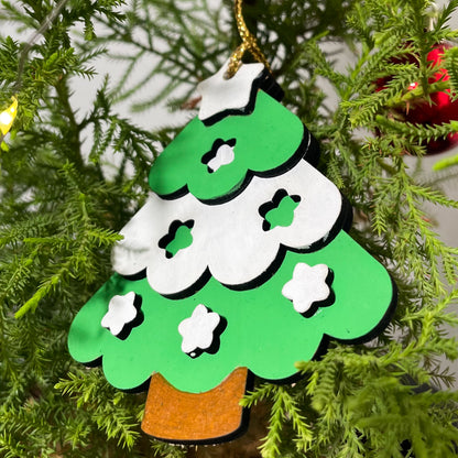 Christmas Ornament Tree Layered Single