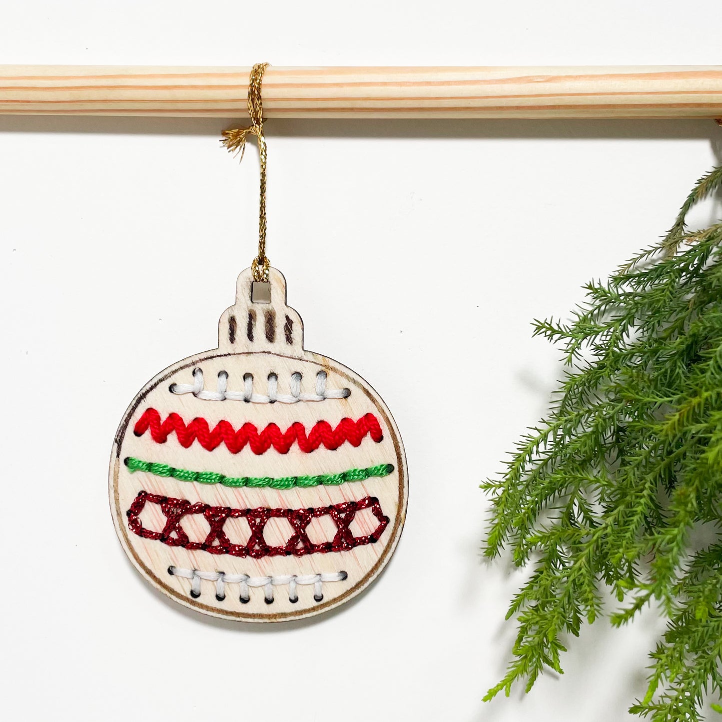 Christmas Ornament Stitched Set