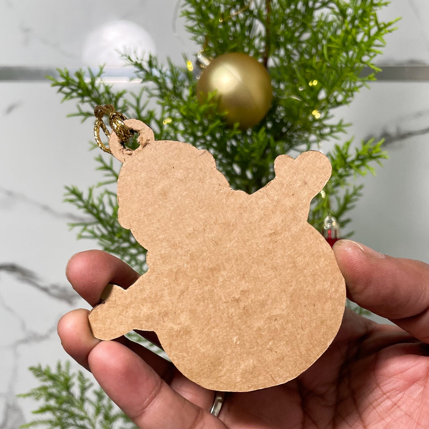 Christmas Ornament Snowman Stitched Single