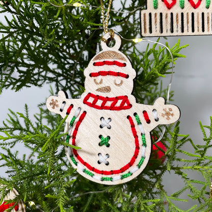 Christmas Ornament Stitched Set