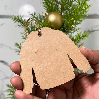 Christmas Ornament Sweater Stitched Single