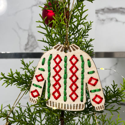 Christmas Ornament Stitched Set